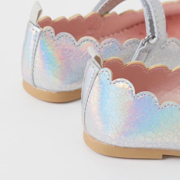 NWT H&M Girls Shimmery Ballet Flats - Picture 3 of 5